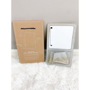Pottery Barn Teen Silver Gold Ombre Glitter Locker Mirror Pocket Dry Erase NEW